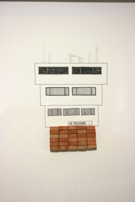 Andrea Acosta.&amp;nbsp;&amp;nbsp;Casa Modelo &amp;ndash; Secuencia para crecer&amp;nbsp;(Serie de 10)31cm x 41cm (dibujo 21cm x 29,7cm)Dibujo en esfero y ladrillos sobre papel2013&amp;nbsp;