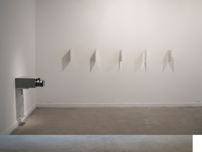 &amp;nbsp;&amp;nbsp;El algarrobo.&amp;nbsp;Dibujos de tinta invisible y escrituras.2013.&amp;nbsp;180 m x 3 m (archivador 43 x 40 x 19 cm &amp;ndash; escrituras 25 x 36 cm).