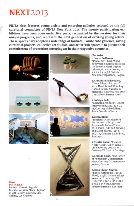 LA galeria en PINTA NEXT N.Y, 2013